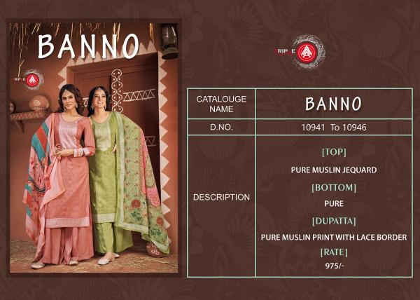 Triple Aaa Banno Designer Masleen Salwar Kameez Collection